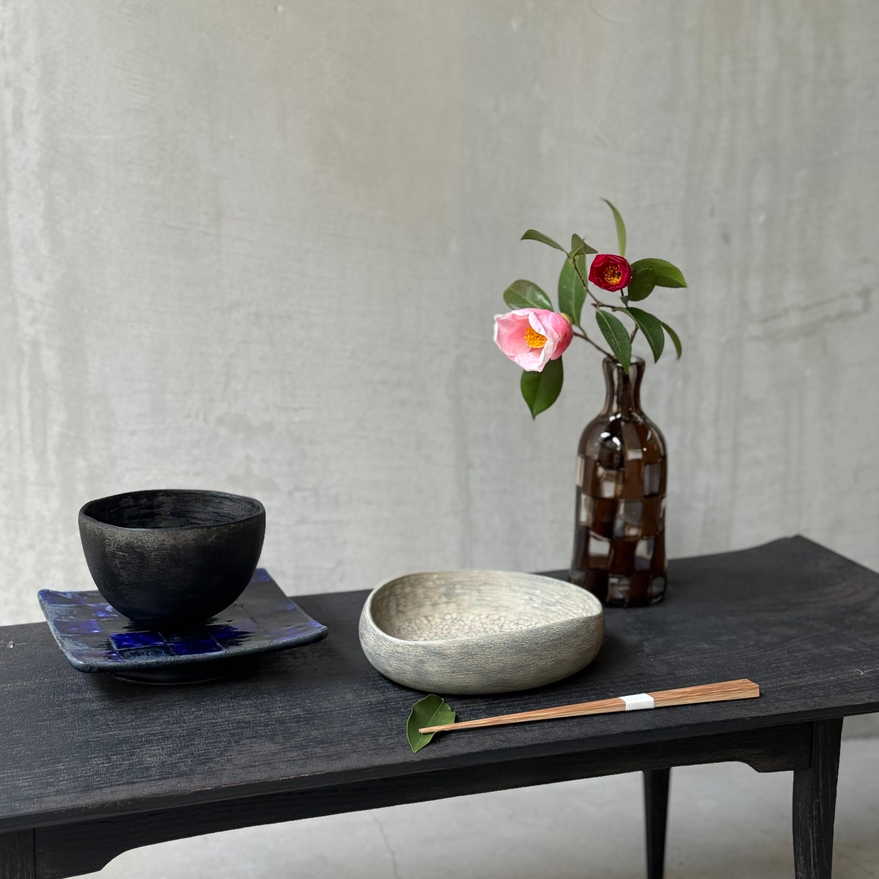Shimoo Design 浮様 IBITSU 鉢 鼠 | gallery 一白