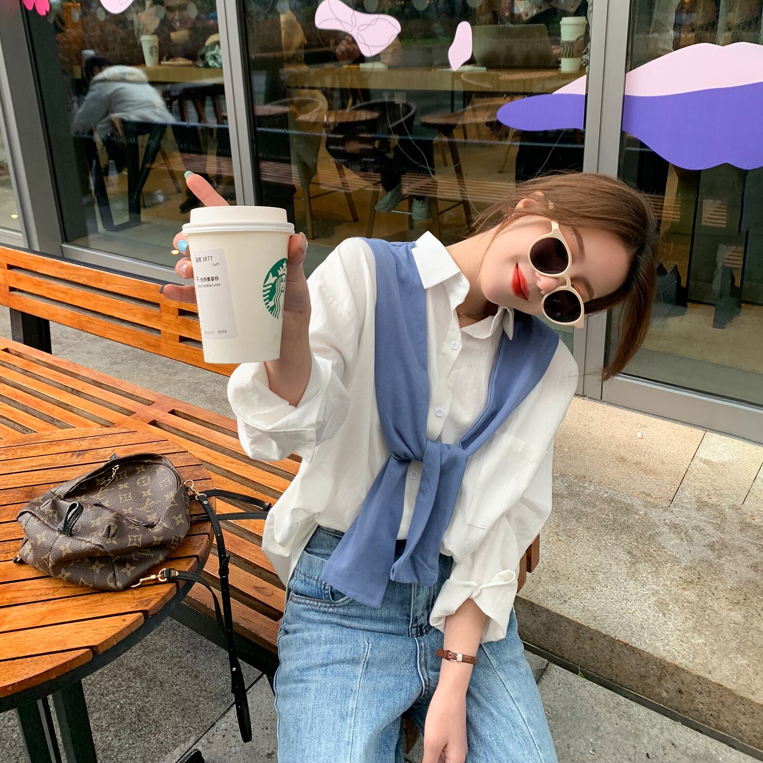 スプリングカラーシャツ レッドトップス 春物 6Du_Shop_Women77107324592