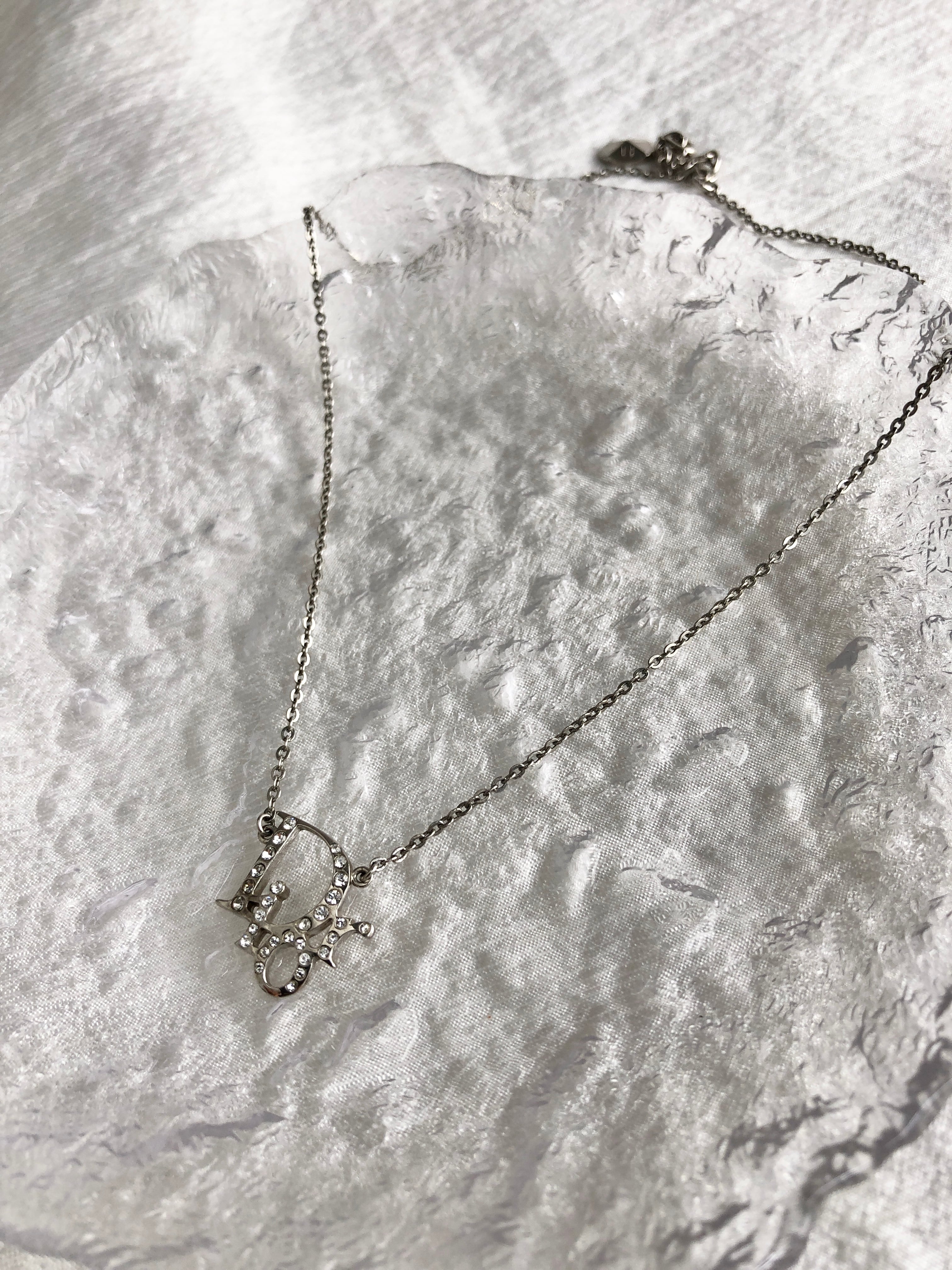 Christian Dior クリスチャン ディオール ネックレス シルバー DIOR