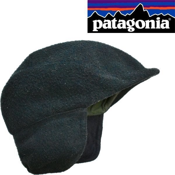 ビンテージ　Patagonia フリースキャップ　黒パタゴニア好きの方に