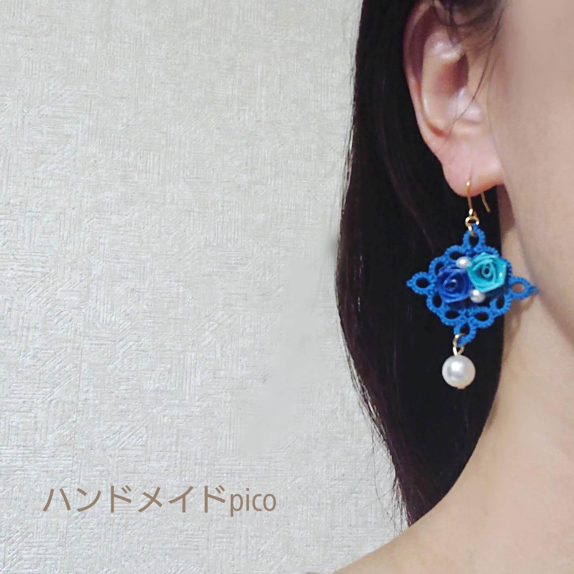 Floral Tassel Bloomピアス(イヤリング) | ハンドメイドpico