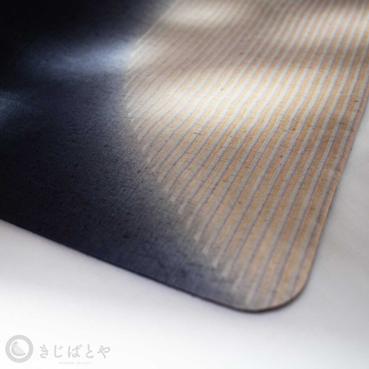 結城紬 青墨の付け下げ 単衣 | きじばとや