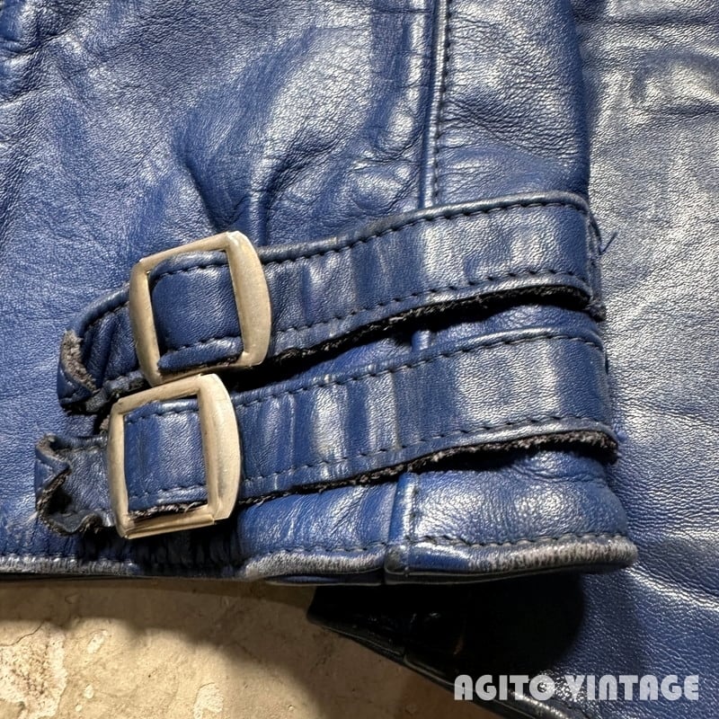 70's INTERSTATE LEATHERS ダブルライダースジャケット パデッド