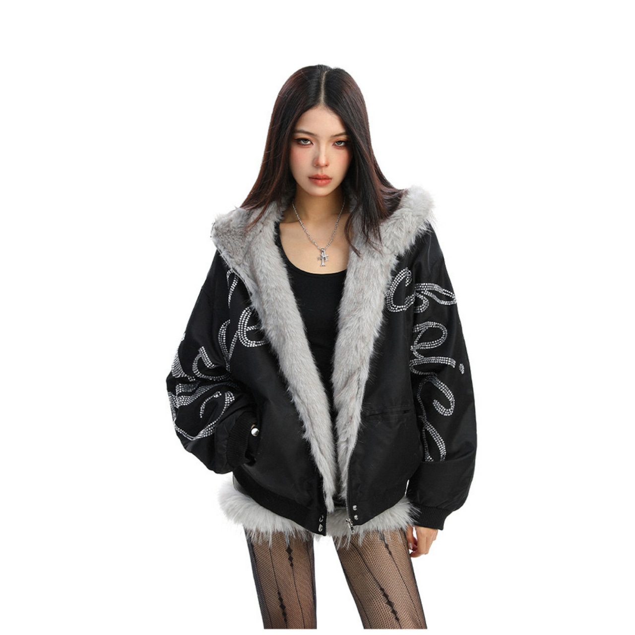 【暖かさUP】ストリート ダイヤファー中綿ジャケット T2019