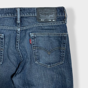 【LEVI'S】メキシコ製 511 ジーンズ デニム ジーパン スリム ストレート スキニー 細身 美脚 足長効果 ジッパーフライ ストレッチ W30 L30 リーバイス US古着