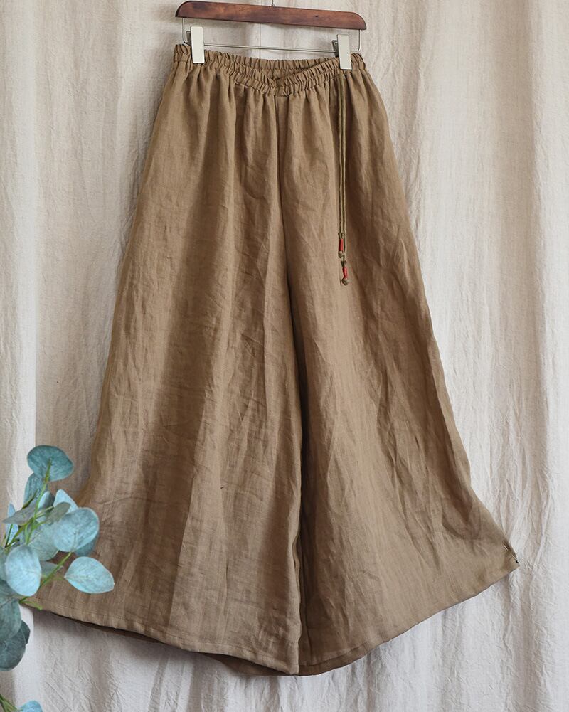 ルーズ薄手パンツ ストレッチウェストバックルベルト エラスティック 伸縮 ハーネス Yiranxuaディースワード30969101822