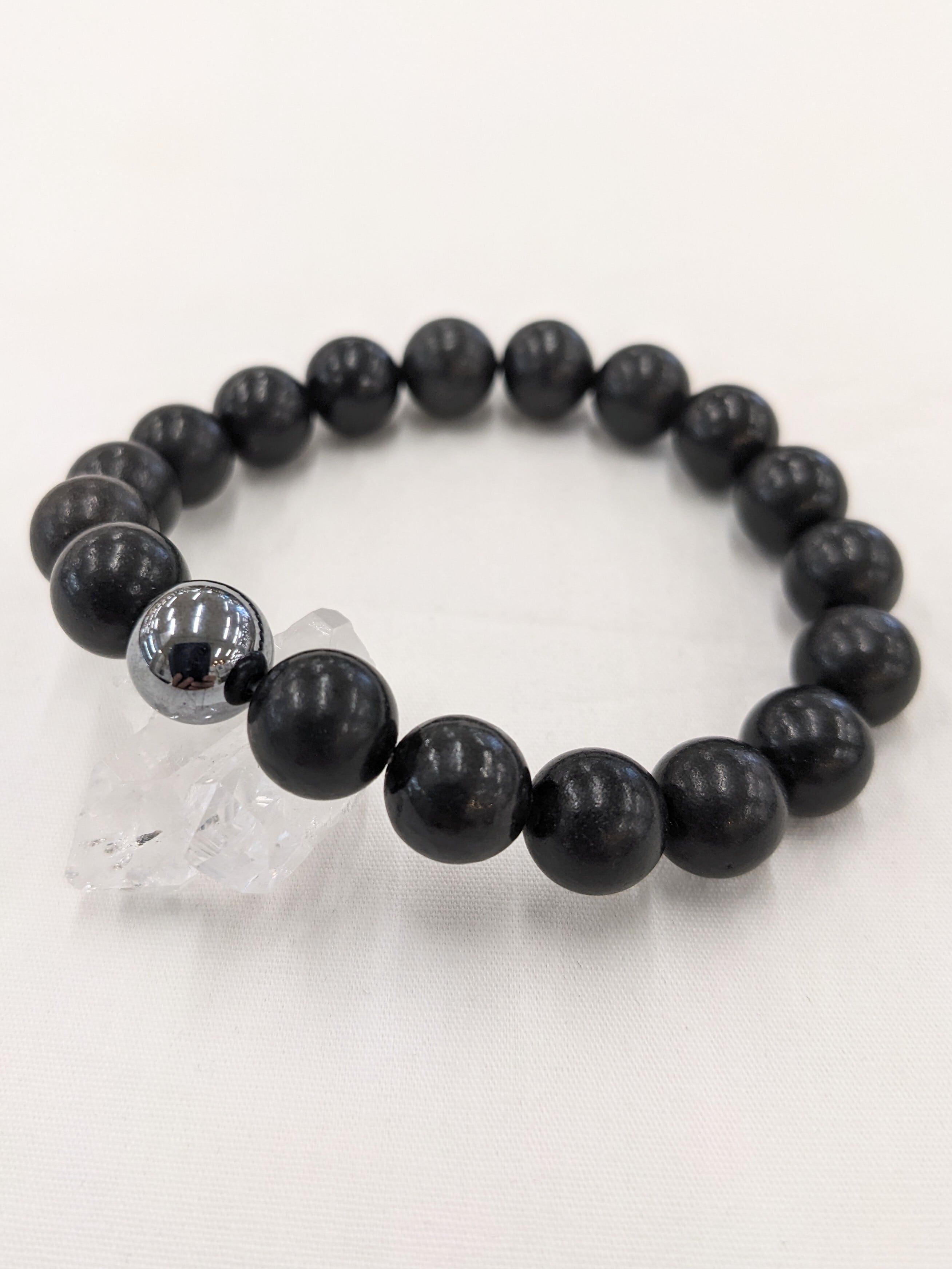 シュンガイト ✕ テラヘルツ 健康増進10mm ブレスレット | Stone Kingdom