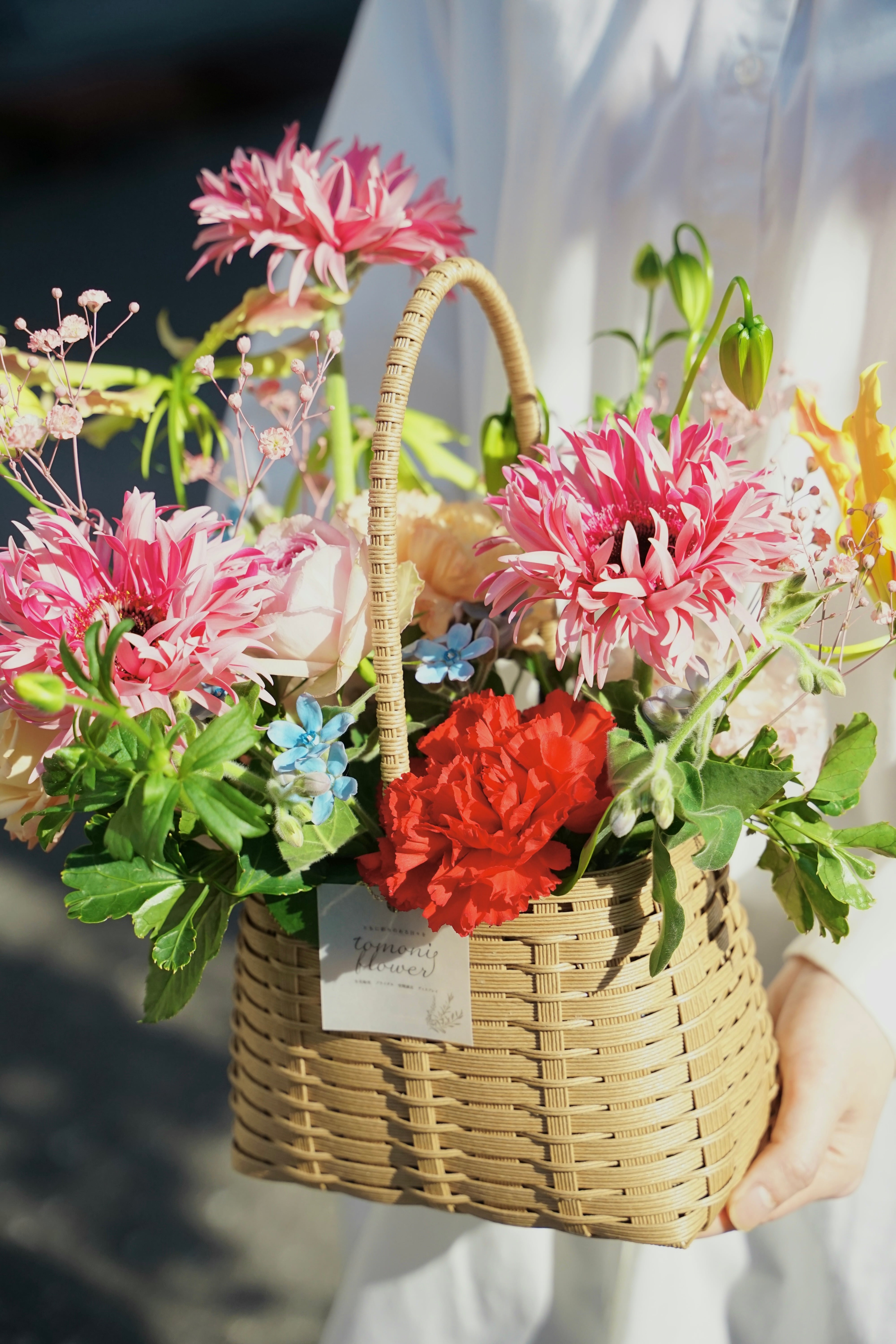 basket flower arrangement/バスケットフラワー アレンジメント お祝い