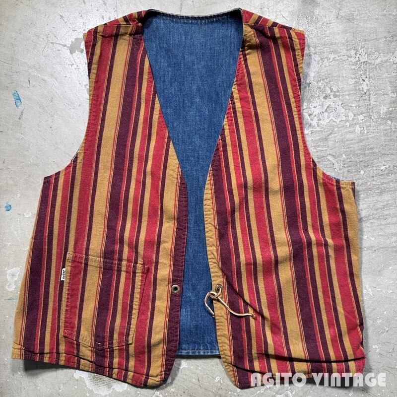 60's 70's LEVI'S リーバイス リバーシブルベスト デニム コットン