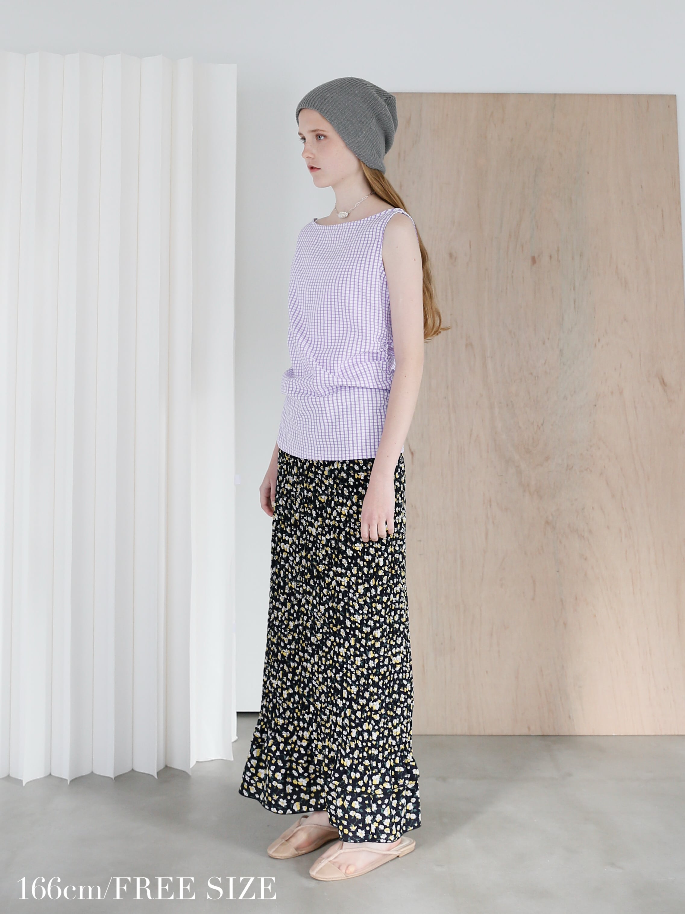 KATRIN TOKYO ボートネックチェックトップスM ピンク boat neck check tops | Katrin TOKYO