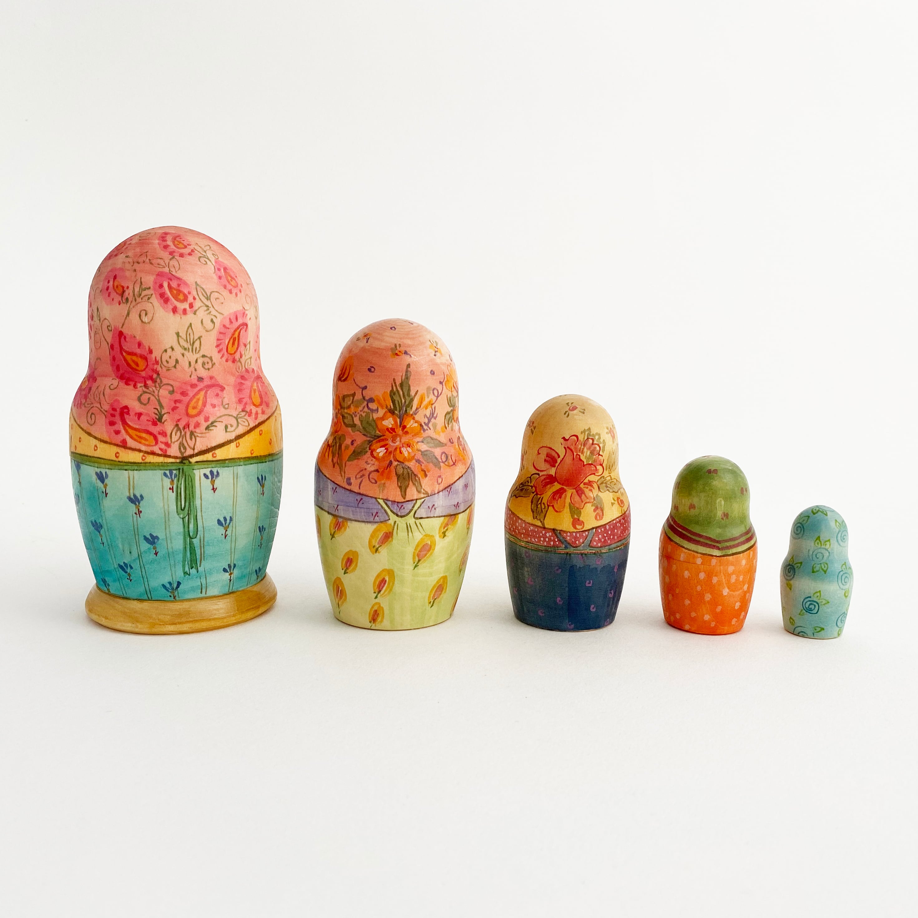アーティスト・マトリョーシカ(エレナ・ドミトリエワ作/子守/5個組)