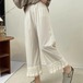 2色/裾レースペチパンツ ・12503