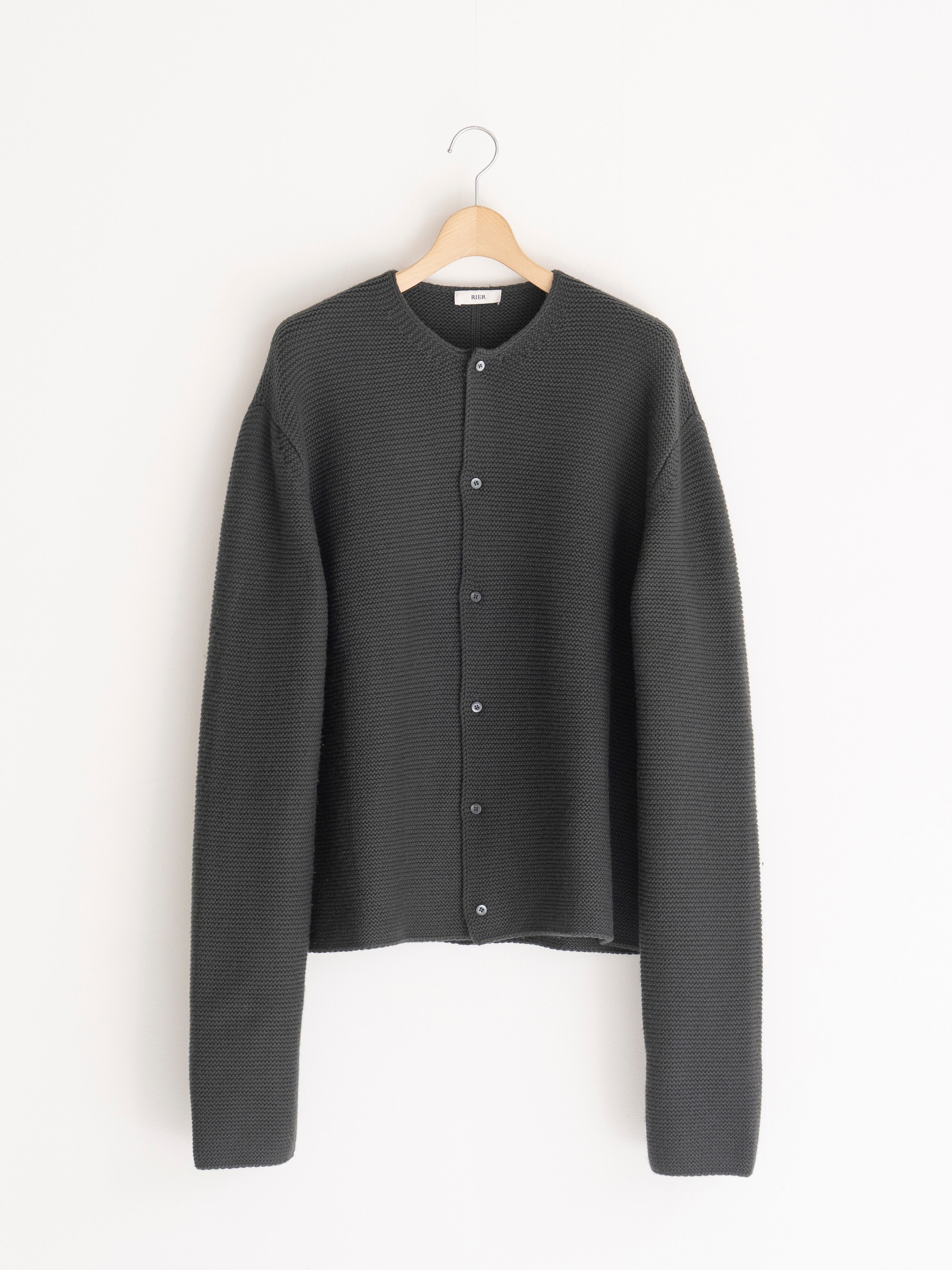 OUR LEGACY SHRUNKEN FULLZIP POLO Brown Sparse Buckle Weave