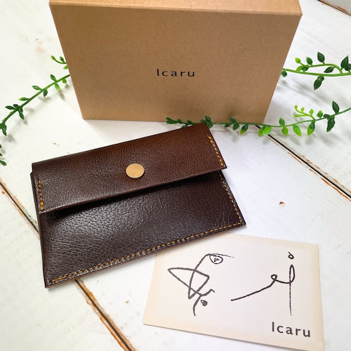 【送料無料】Icaru カードケース(ブラウン)