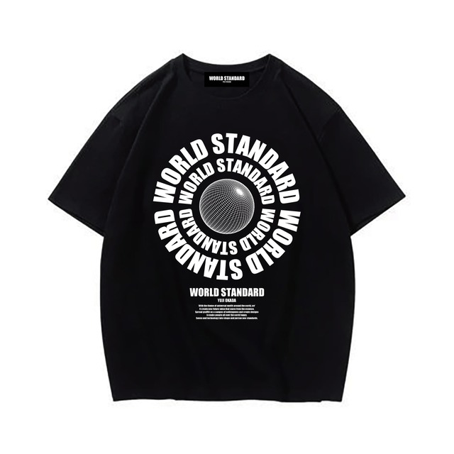 WORLD STANDARD/クルーネックプリントTシャツ/WSHT-055