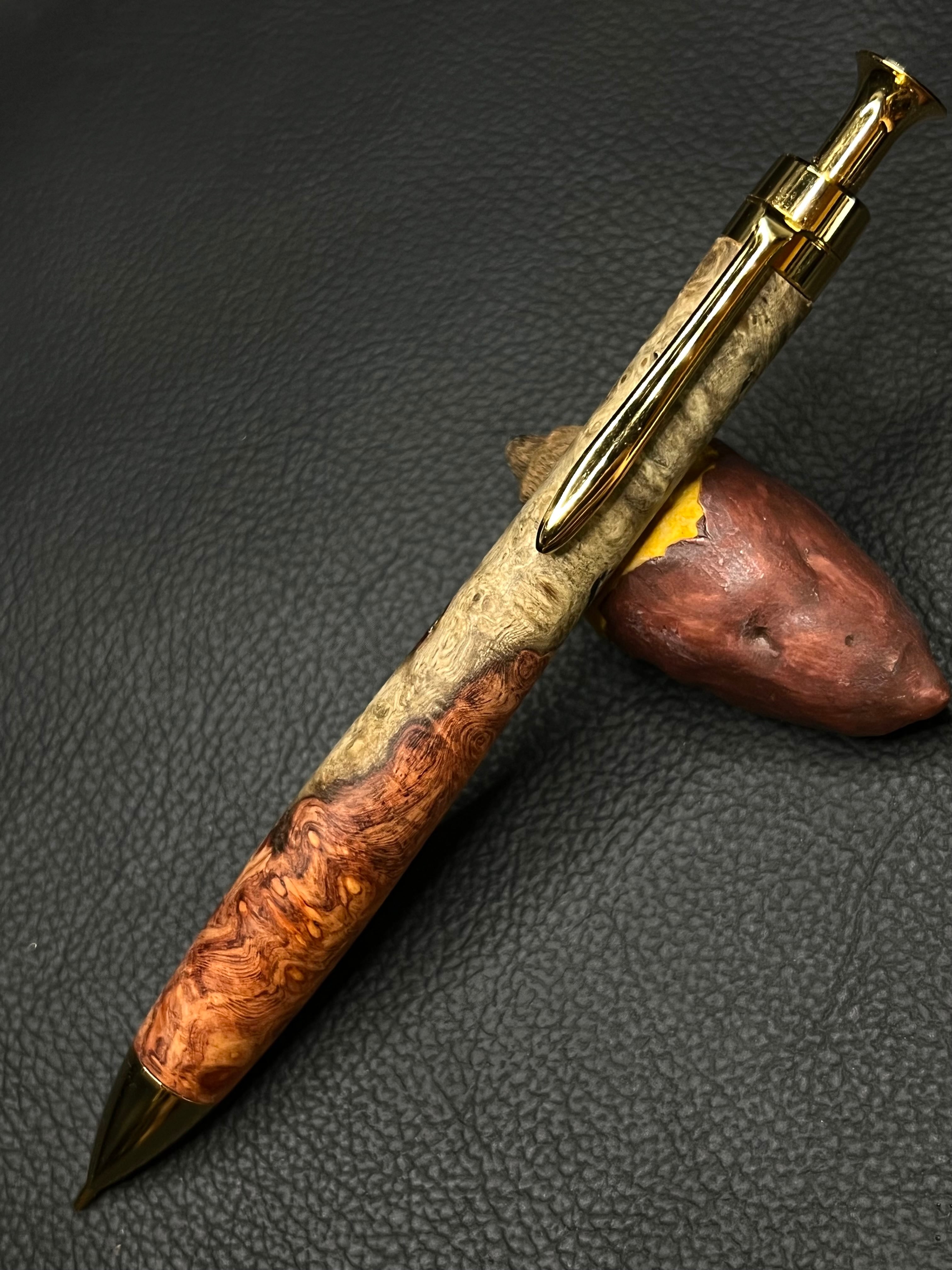 新品 こぶた工房 黒柿 シャープペンシル0.5ミリ 20 黒柿 縮み杢 0.3mmシャープペンシル | こぶた工房