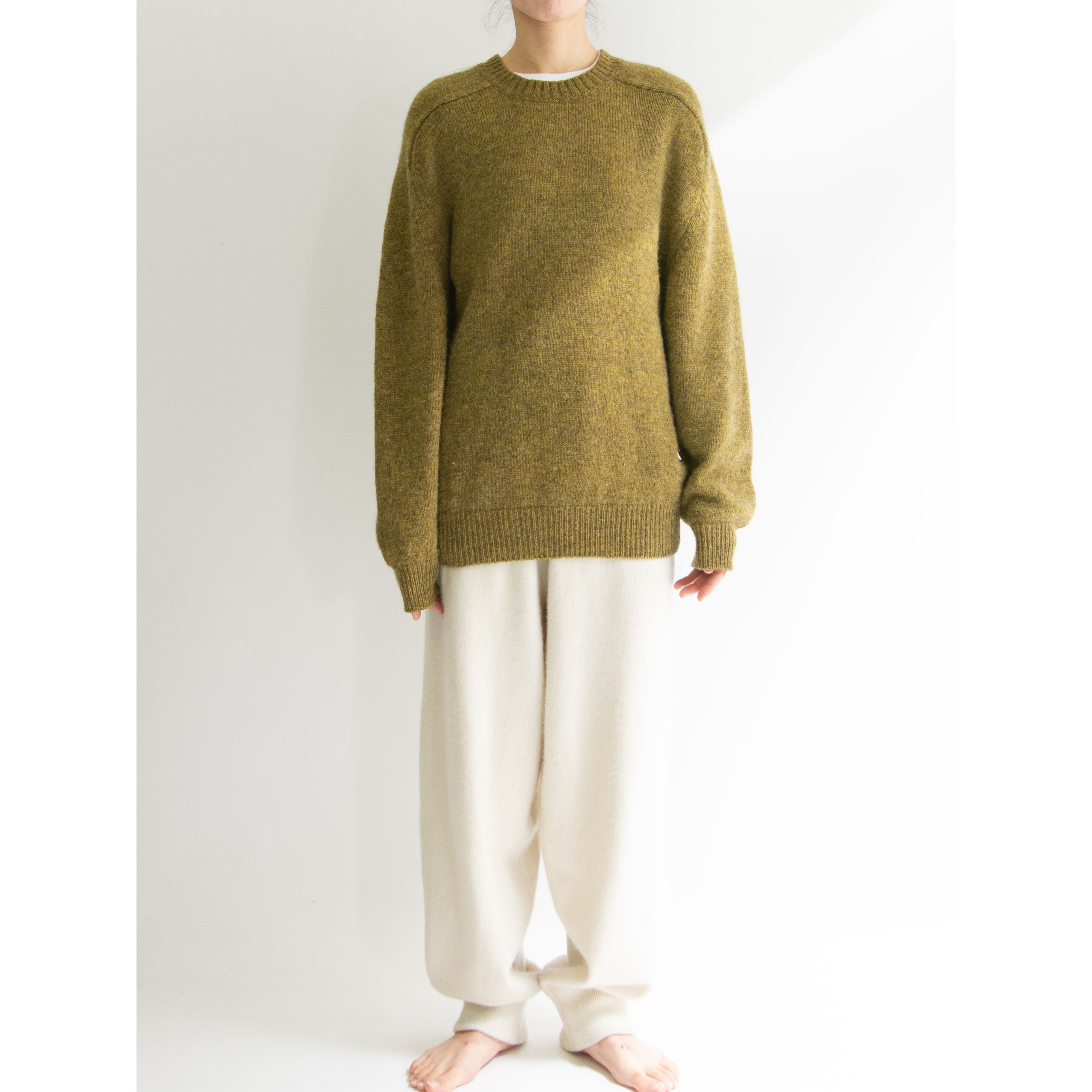 【STEFANO DASSI】Made in Italy 100% Shetland Wool Sweater(イタリア製 シェットランドウールセーター ニットプルオーバー)