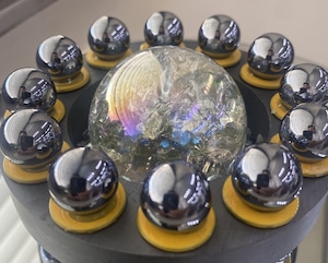 でんきバウム用クラックル人工クリスタル球（オーラカラーめっき・直径約50mm）