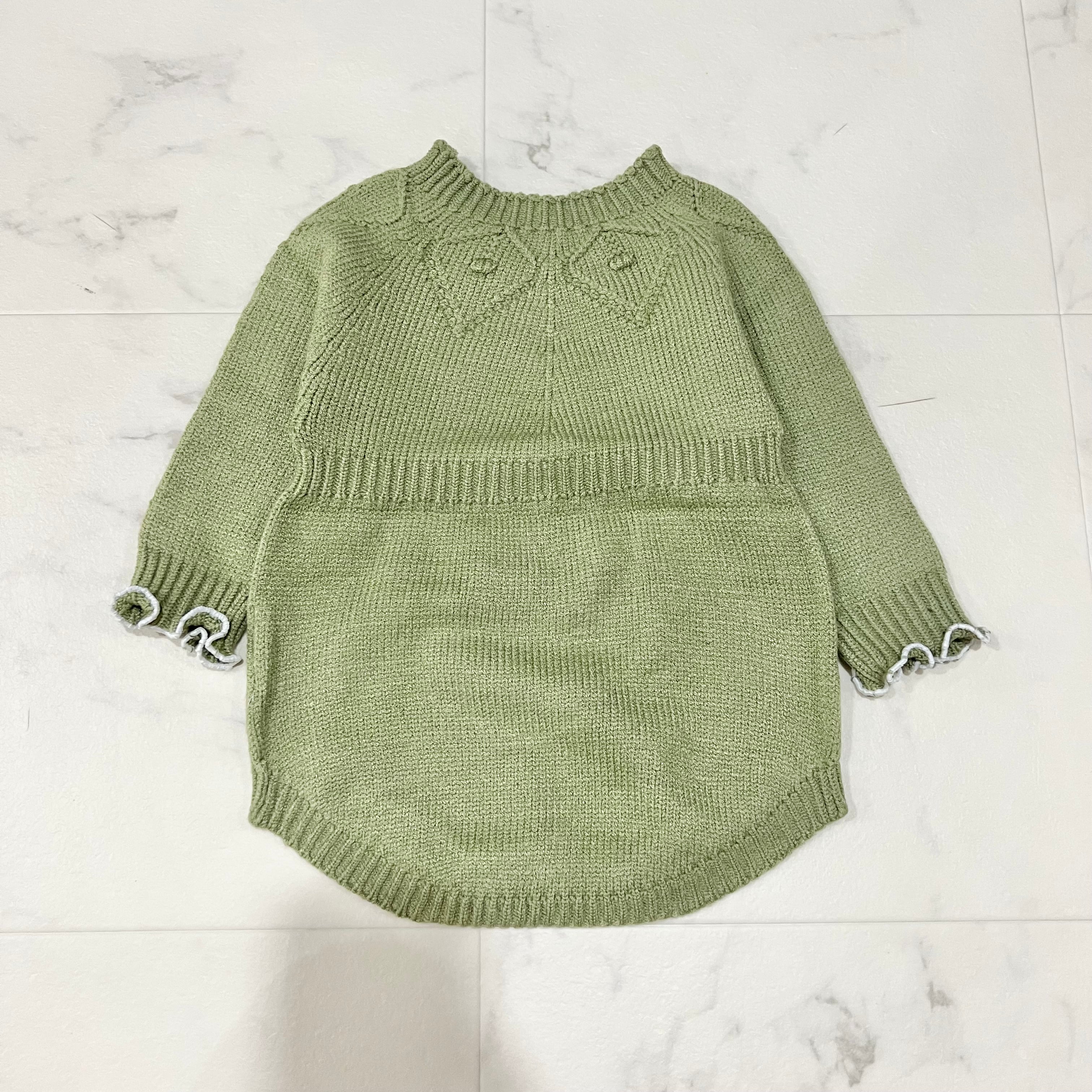 長袖ニットロンパース 4