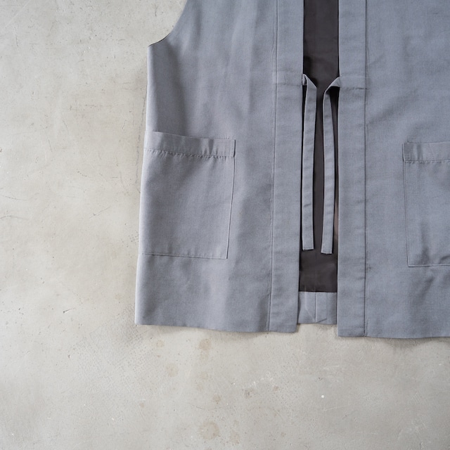 unknown used Silk wool Sleeve less HANTEN