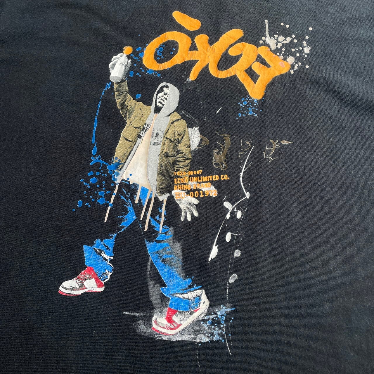 00年代 ECKO UNLTD グラフィティ キャラクタープリントTシャツ メンズ 