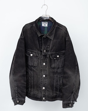 "Lee" good fade & damage denim track jacket
