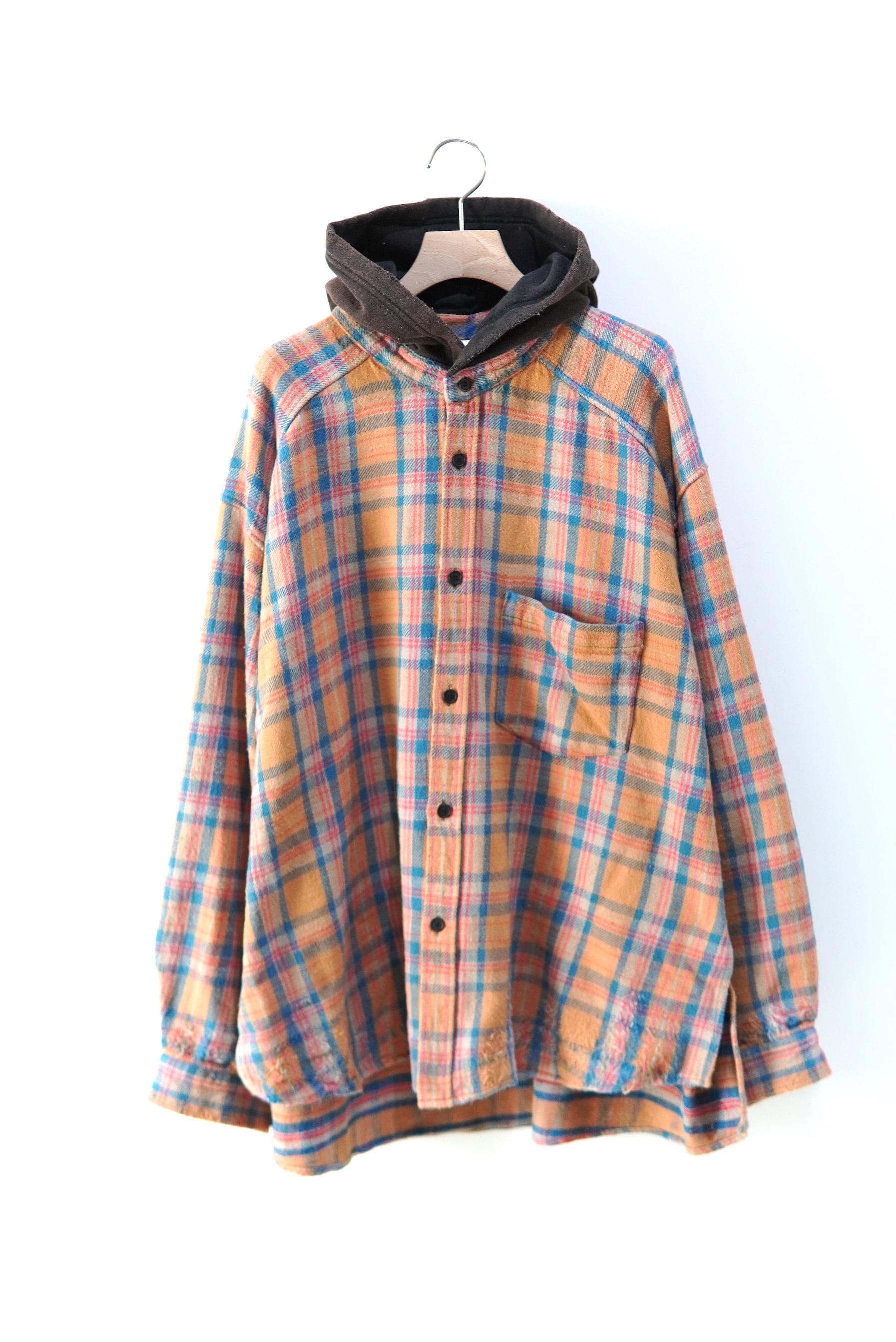 ANCELLM / NEL CHECK HOODIE SHIRT / ANC-SH67-B | POETRY