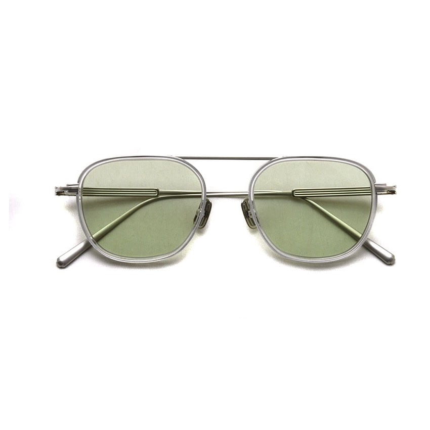 Lunetta BADA / 62/03 / 1040 SILVER・CRYSTAL - LIGHT GREEN シルバー