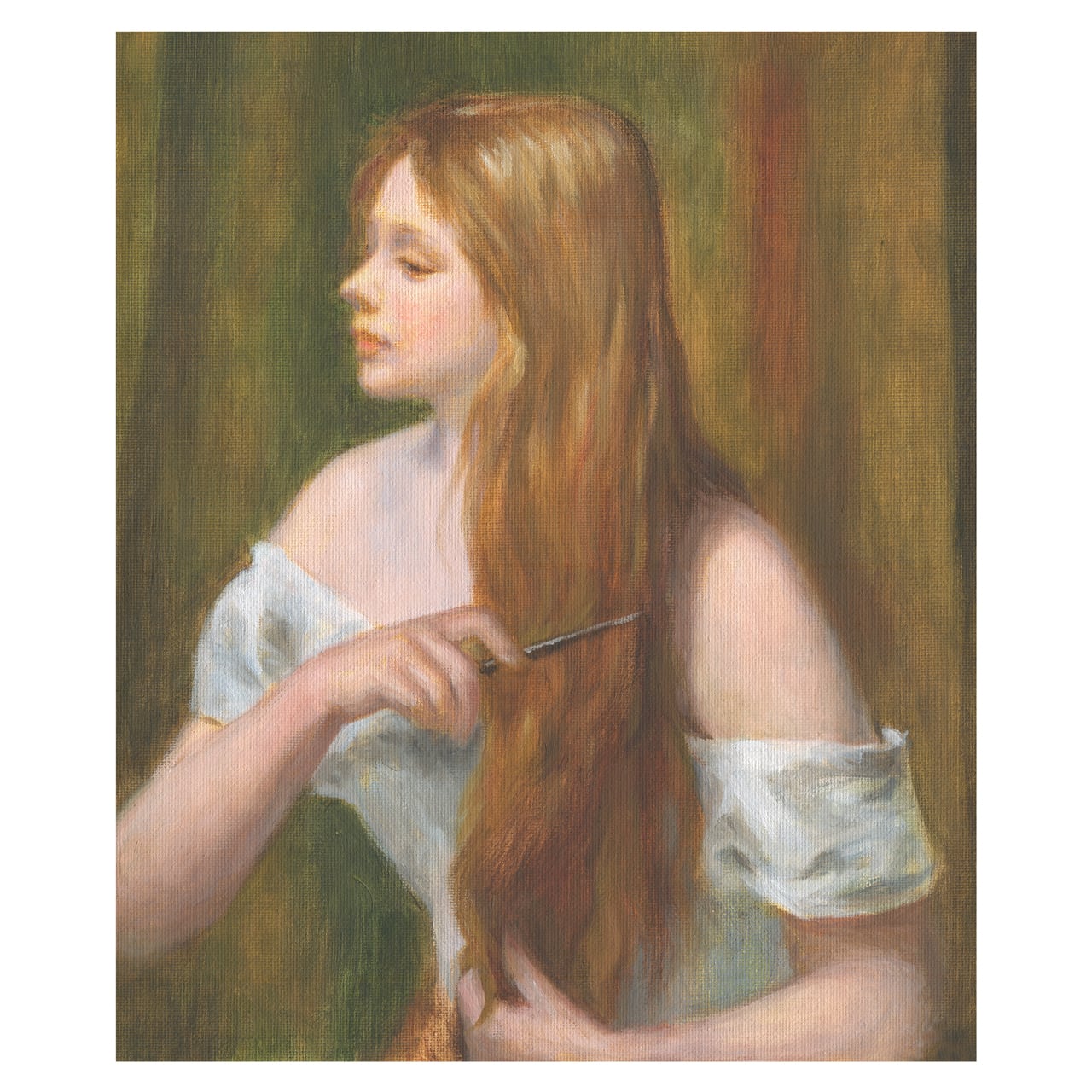 くしけずる少女 | 絵画工房「桂」