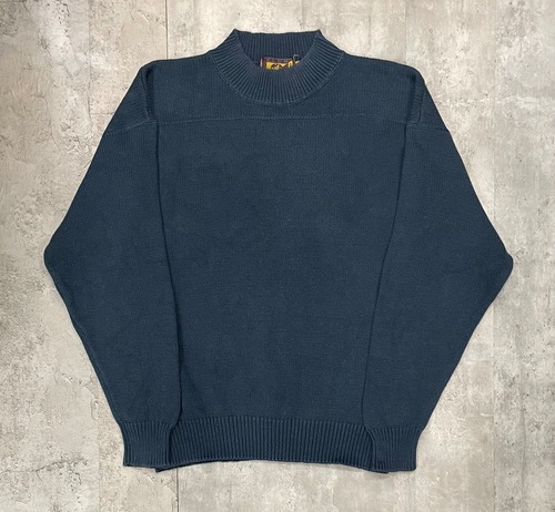 MOCKNECK COTTON FOOTBALL KNIT