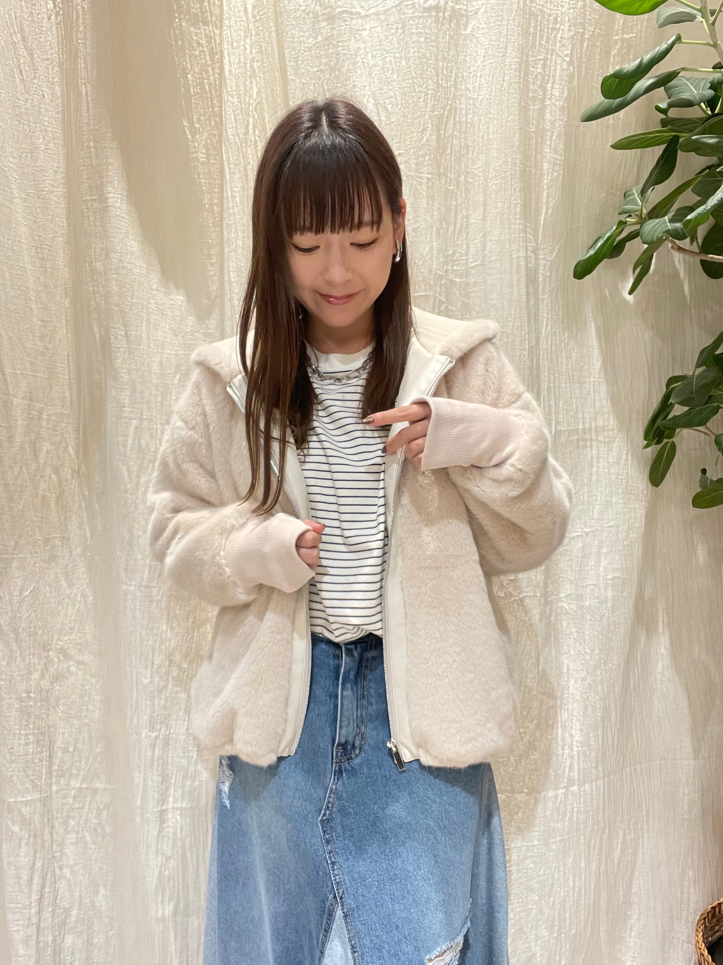 33℃ サーティースリーディグリー ロングナイロンレイヤード デニム