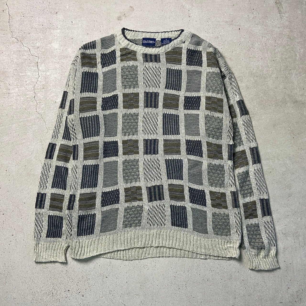 ニット 古着 90s Cheetos チートス 総柄 XL セーター 両面 美品 90年代