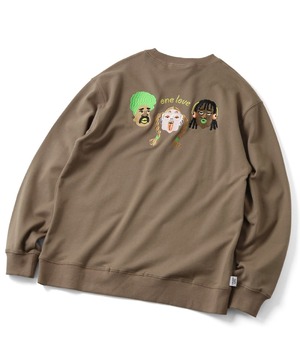 gym master ジムマスター 10.3oz ONE LOVE 刺繍スウェットシャツ G621787 メンズ レディース ユニセックス トレーナー 長袖 秋 冬 秋冬 コットン100％