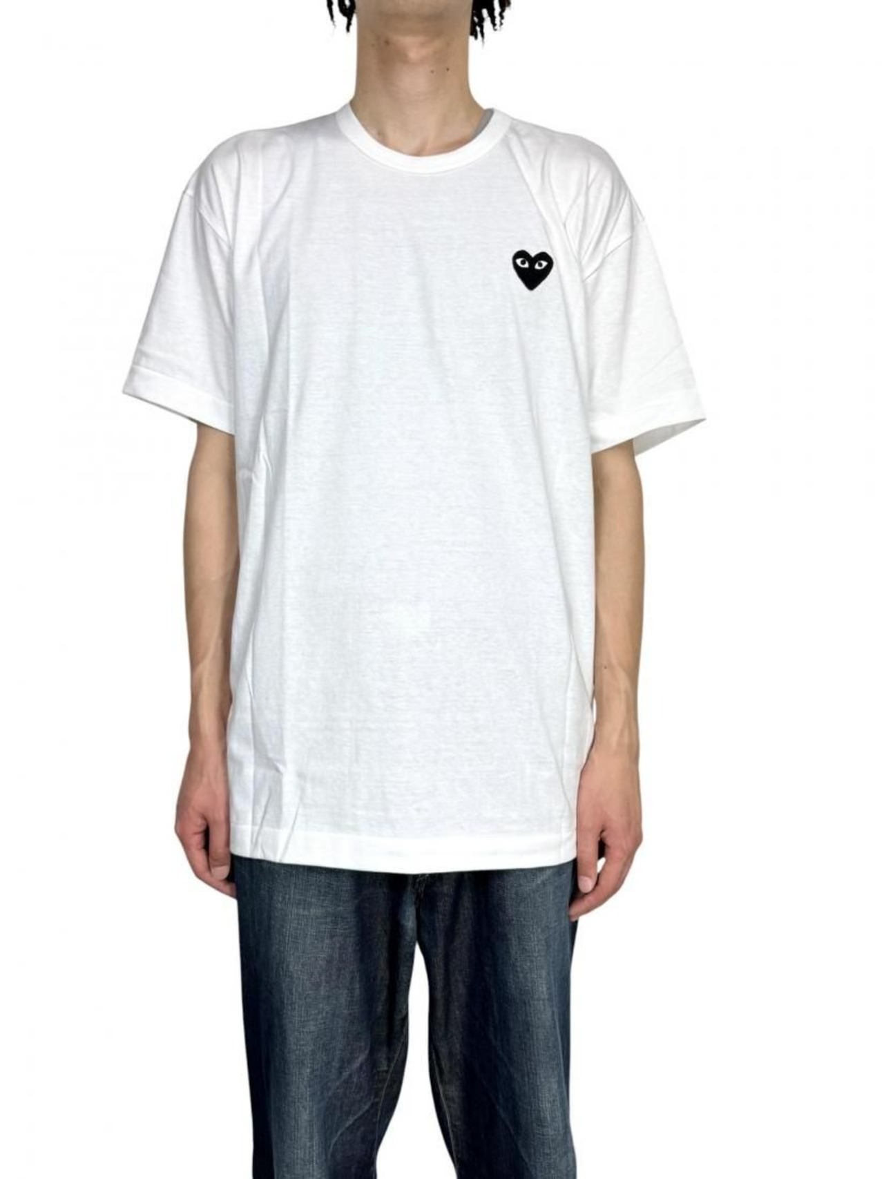 【PLAY COMME des GARCONS】T353 黒ハートバックプリント TEE