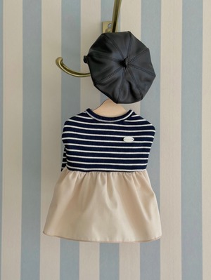 【HugMe】 Marin French Dress(2color)