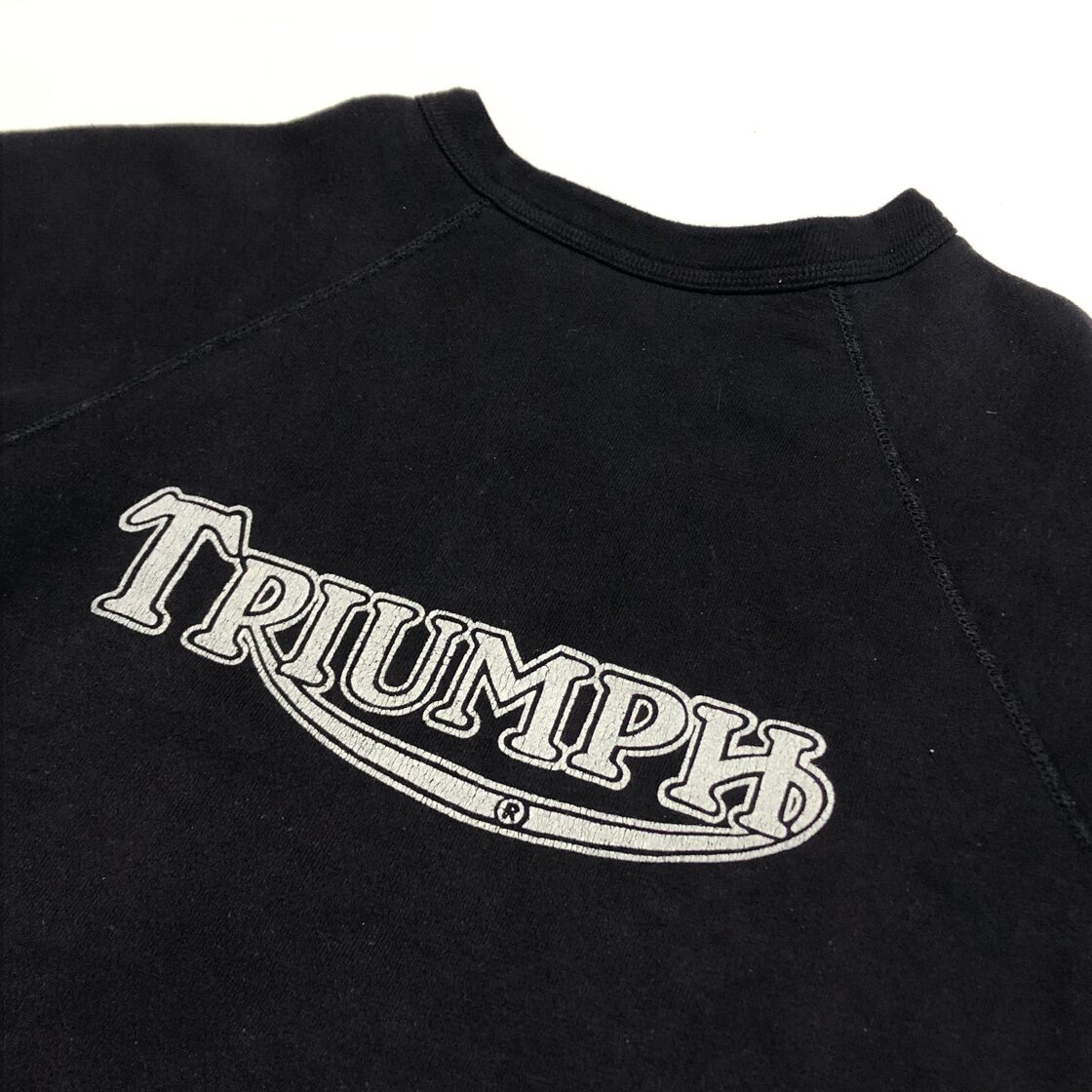 60s 70s ヴィンテージ トライアンフ 半袖スウェット TRIUMPH Black 