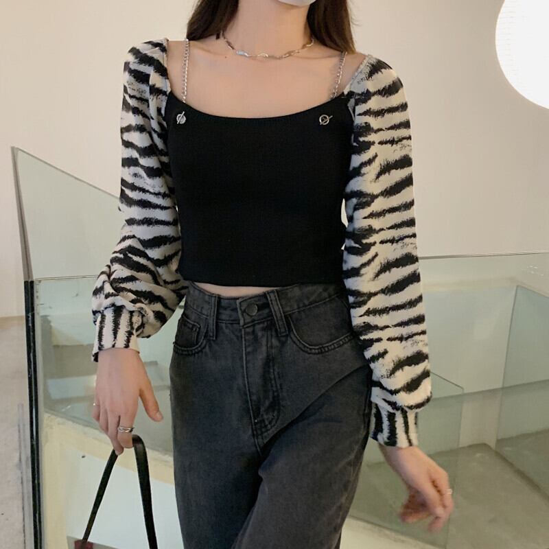 シャツ オータムチェーン 薄手トップス Tシャツ ロング ストリート 秋物 ステッチ ガールズファッション35328736089