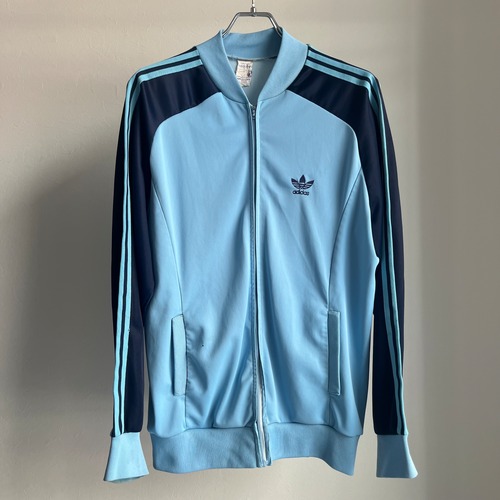 70s-80s adidas Made in France "VENTEX" Track Jacket / Light Blue × Navy