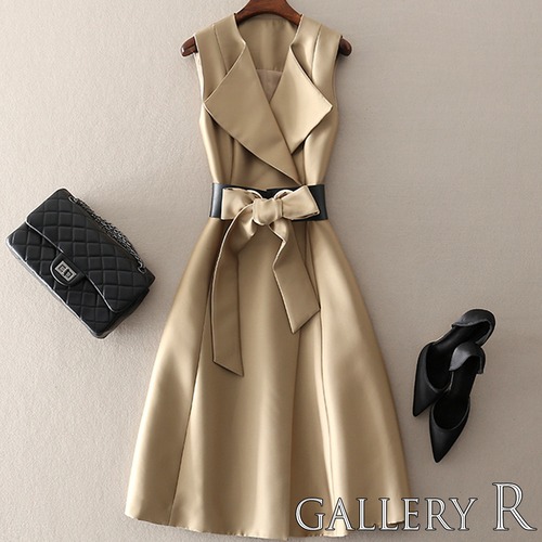 ★ノースリーブ　ワンピース　ミモレ丈　ワンピース★