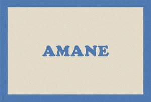 ＜NAME BLANKET　シグネチャー＞　幅広ブランケット アイボリーxフレンチブルー　POP【お名前入りブランケット / オーガニックコットン】