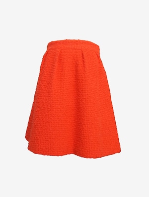 J&M DAVIDSON ORANGE TWEED SKIRT