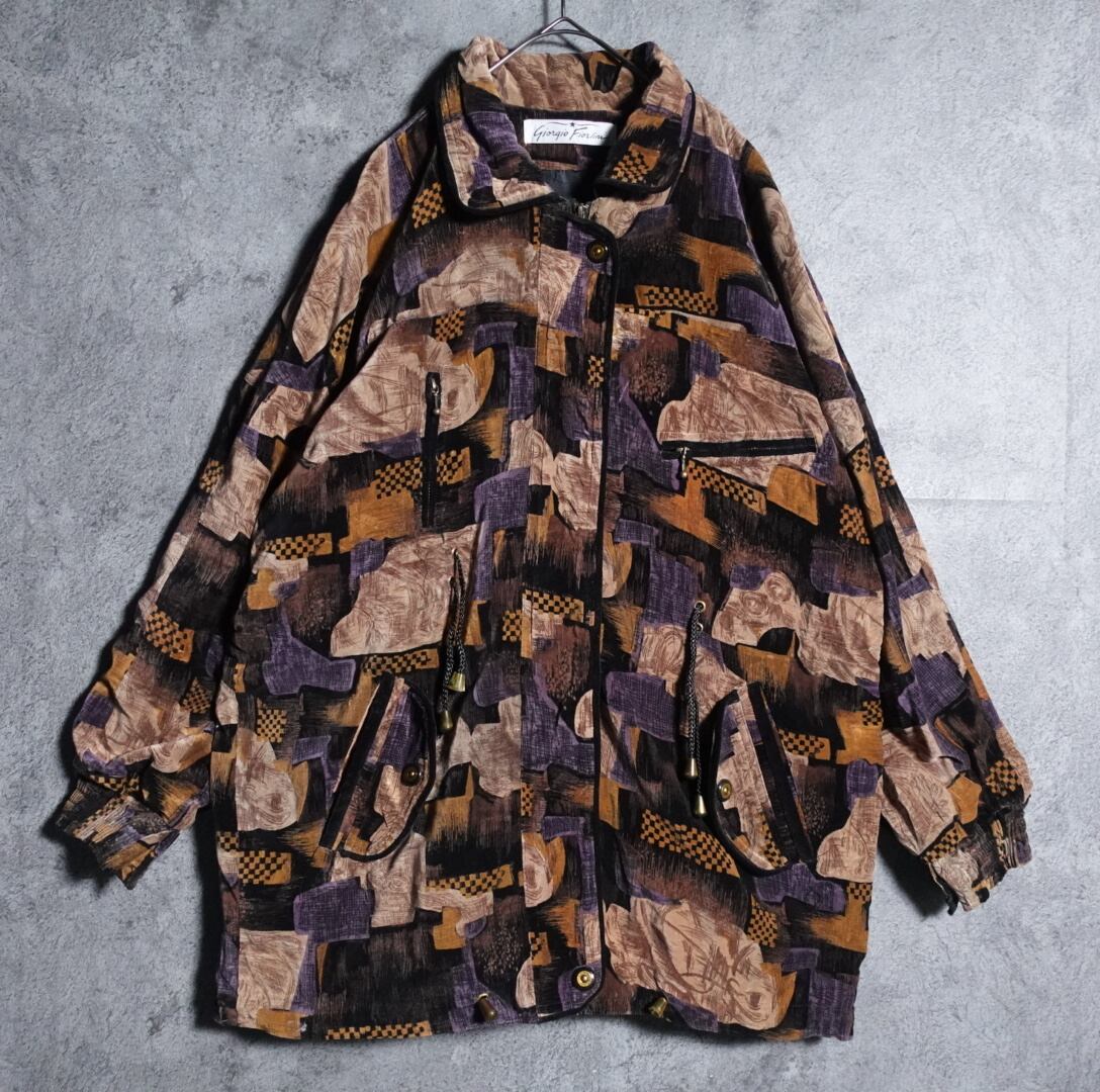 Artistic Pattern Design Velvet Jacket