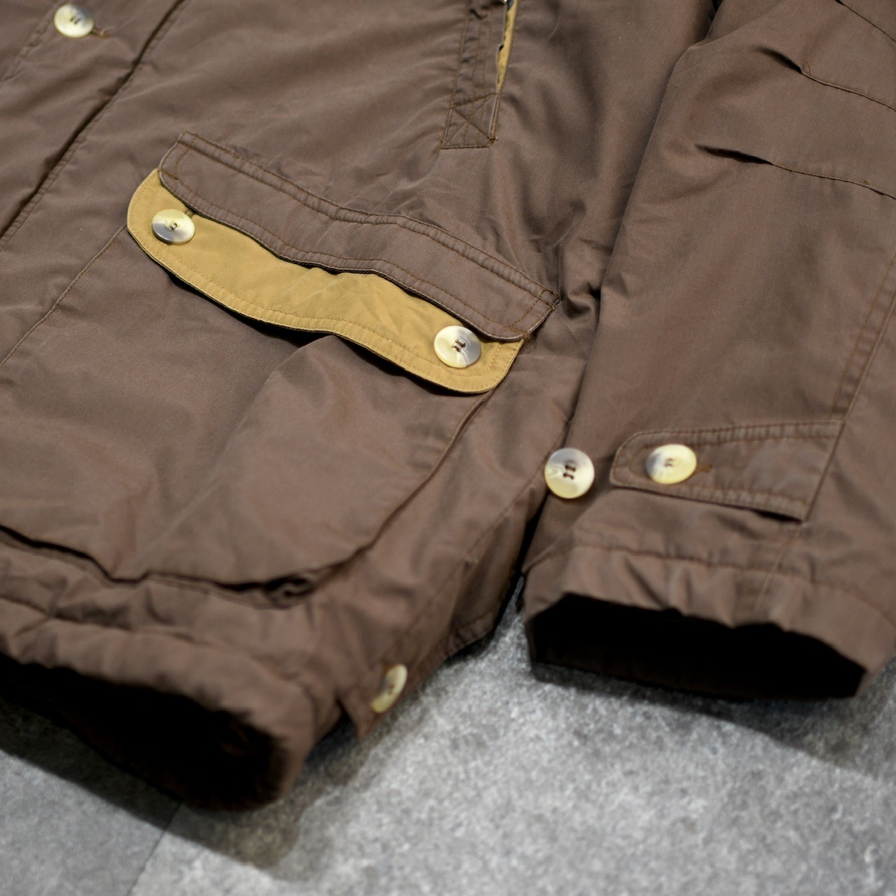 design padding jacket brown