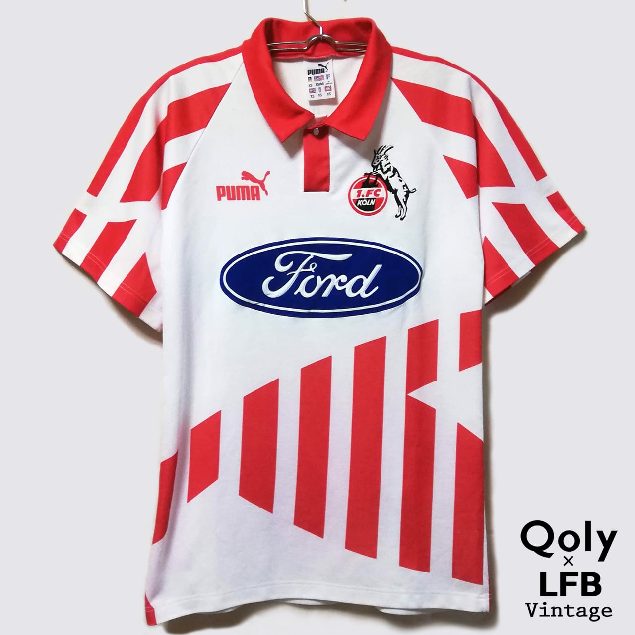 USED】ケルン 1994-95 Puma ホーム半袖 ユニフォーム（インポートXS