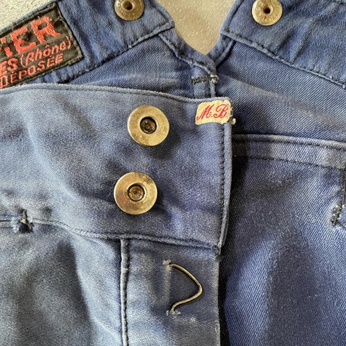 30-40s Crepier フレンチワーク モールスキン パンツ W33 詳細写真11