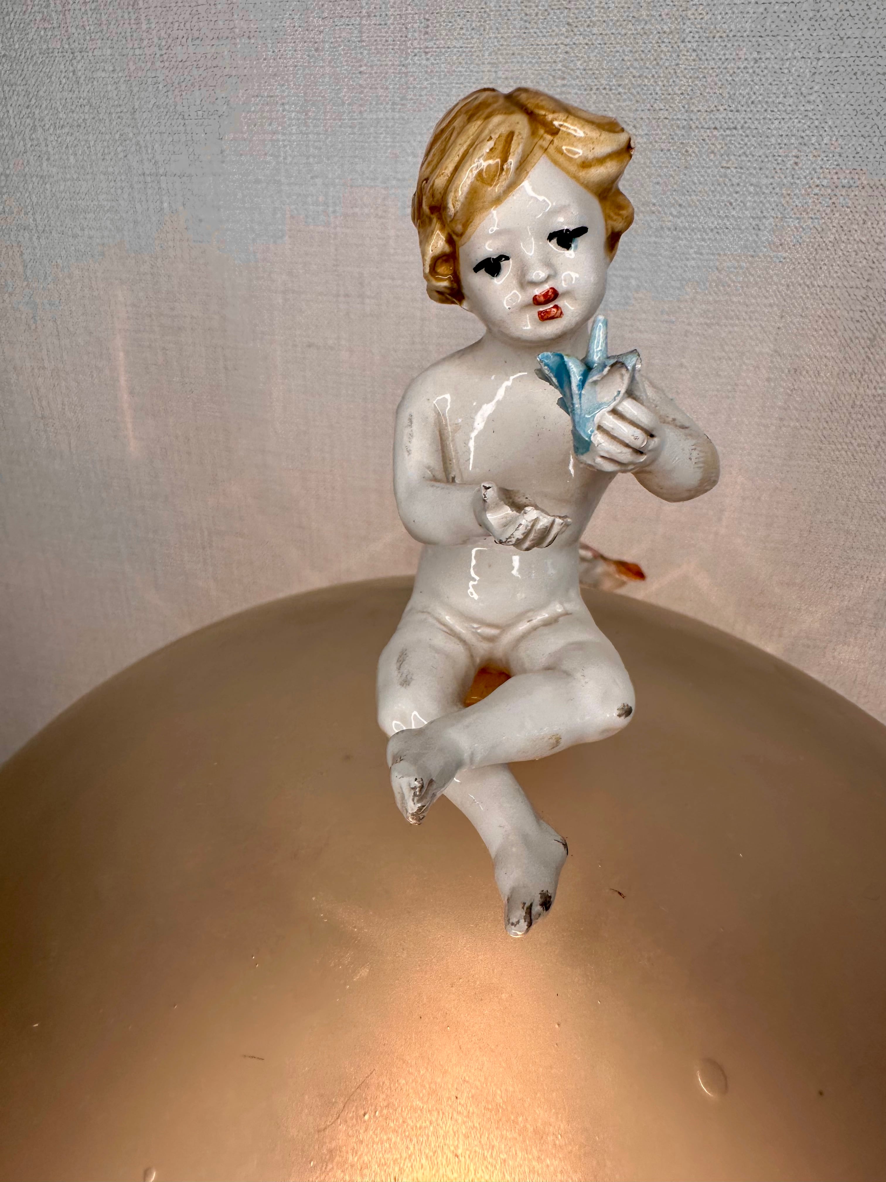 イタリア カポディモンテ 陶器スタンドライト | VINTIQUES