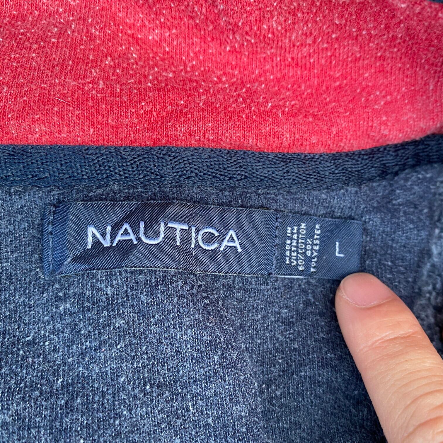 NAUTICA ノーティカ ワンポイントロゴ刺? ハーフジップ ハイネック