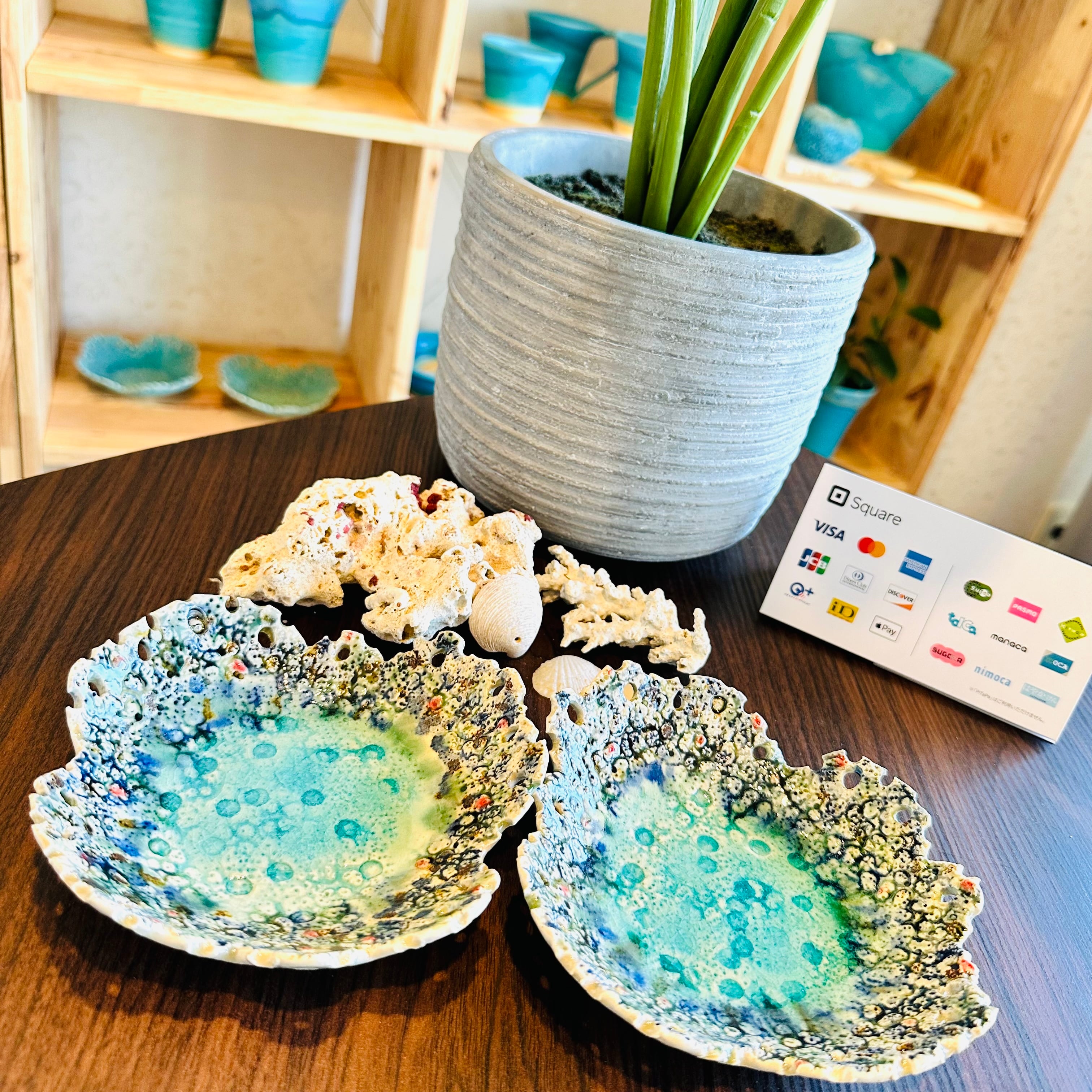 珊瑚変形皿　山上學 山上學（螢窯）珊瑚変形皿 ② - おきなわマチカンティ - 沖縄の