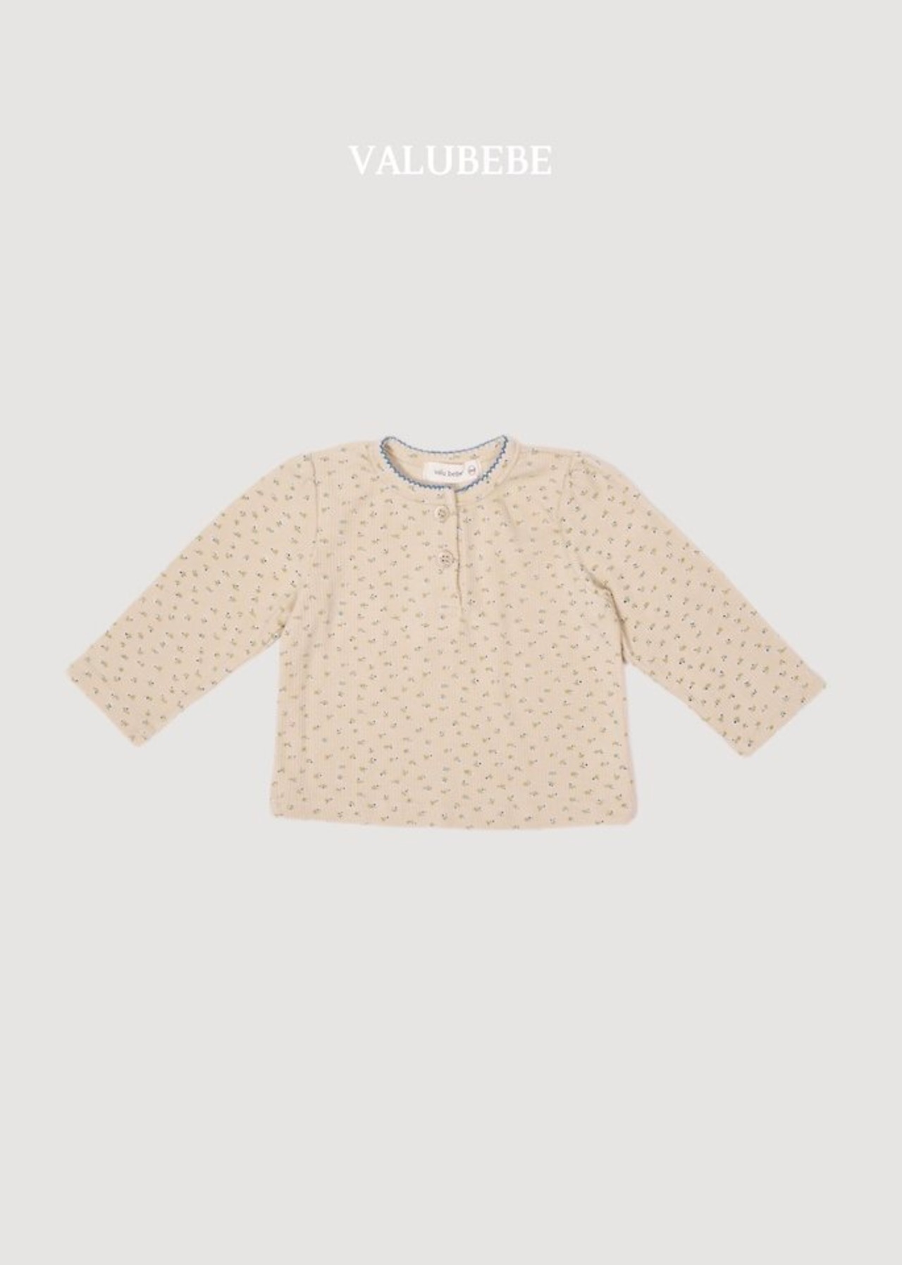 韓国子供服 / 26Autumn / 〖取寄〗valubebe / リサ アイレット ピンタックTシャツ / ベビー服 / キッズ服 *6M~S*