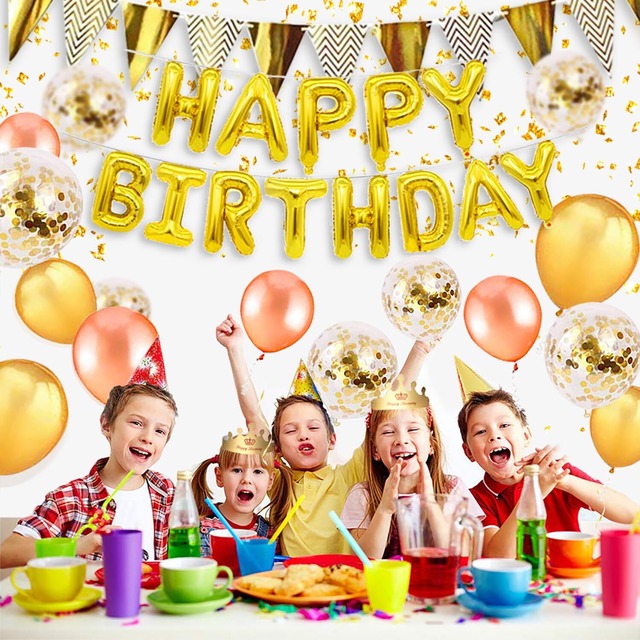 誕生日バルーン 飾り付け 風船 セット バルーン誕生日 風船 ゴールド HAPPY BIRTHDAY 装飾 飾り付け ガーランド バースデー ガーランド 男女の子